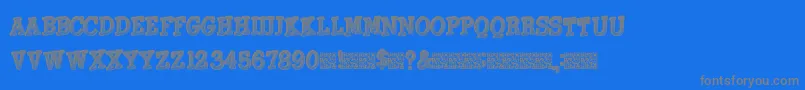 Gouldage-Schriftart – Graue Schriften auf blauem Hintergrund