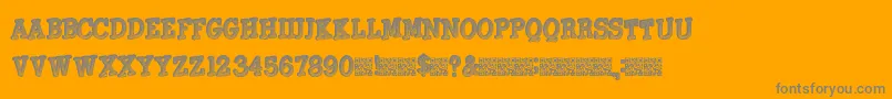 Gouldage Font – Gray Fonts on Orange Background