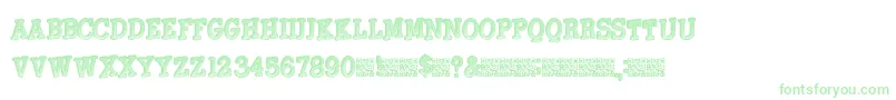 Gouldage-Schriftart – Grüne Schriften auf weißem Hintergrund