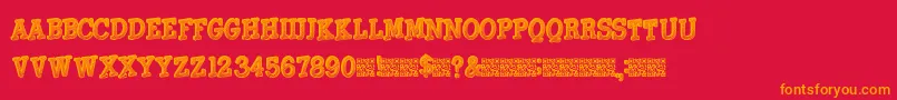 Gouldage Font – Orange Fonts on Red Background