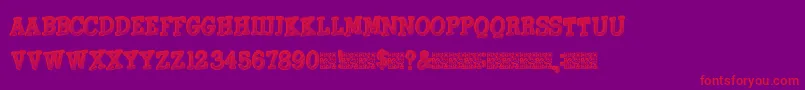 Gouldage Font – Red Fonts on Purple Background