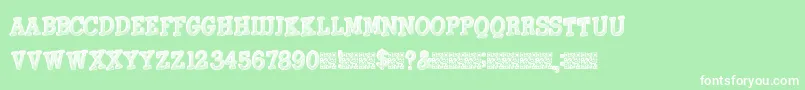 Gouldage Font – White Fonts on Green Background
