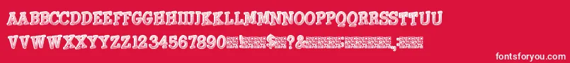 Gouldage Font – White Fonts on Red Background
