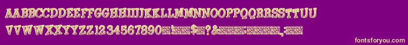 Gouldage Font – Yellow Fonts on Purple Background