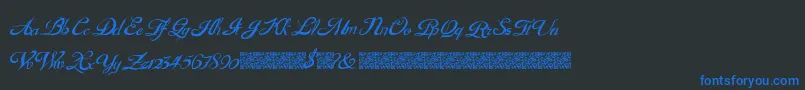 GouldenTreatise Font – Blue Fonts on Black Background
