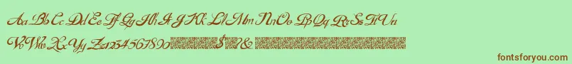 GouldenTreatise Font – Brown Fonts on Green Background