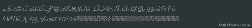 GouldenTreatise Font – Gray Fonts on Black Background