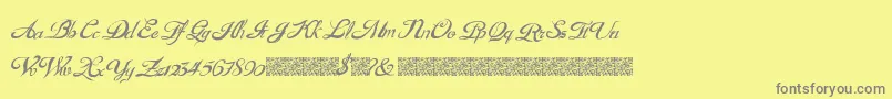 GouldenTreatise Font – Gray Fonts on Yellow Background