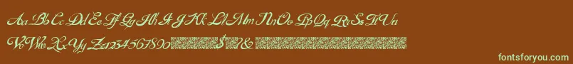 GouldenTreatise Font – Green Fonts on Brown Background