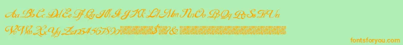 GouldenTreatise Font – Orange Fonts on Green Background