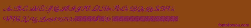 GouldenTreatise Font – Purple Fonts on Brown Background