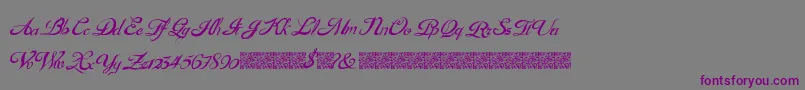 GouldenTreatise Font – Purple Fonts on Gray Background