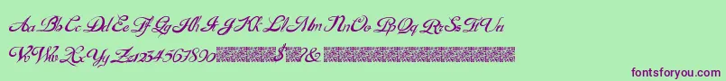 GouldenTreatise Font – Purple Fonts on Green Background