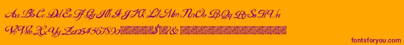 GouldenTreatise Font – Purple Fonts on Orange Background