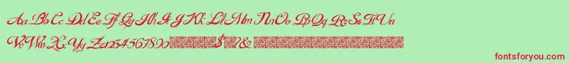 GouldenTreatise Font – Red Fonts on Green Background