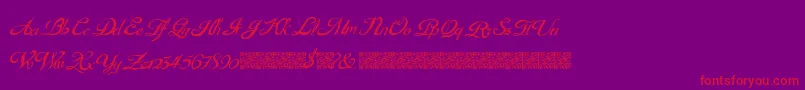 GouldenTreatise Font – Red Fonts on Purple Background