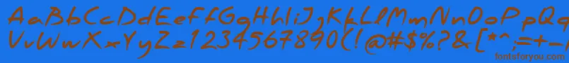 PfscandalproBlack Font – Brown Fonts on Blue Background