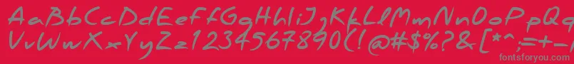 PfscandalproBlack Font – Gray Fonts on Red Background