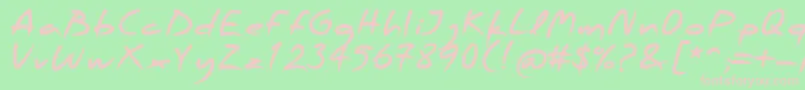 PfscandalproBlack Font – Pink Fonts on Green Background