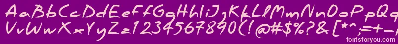 PfscandalproBlack Font – Pink Fonts on Purple Background