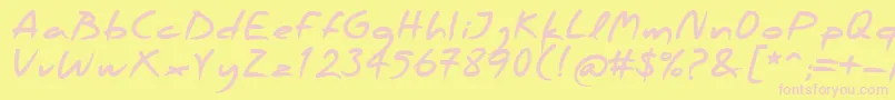 PfscandalproBlack Font – Pink Fonts on Yellow Background