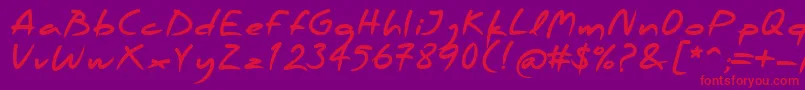 PfscandalproBlack Font – Red Fonts on Purple Background