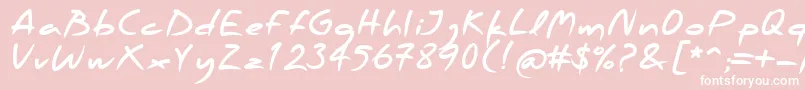 PfscandalproBlack Font – White Fonts on Pink Background