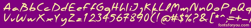 PfscandalproBlack Font – Yellow Fonts on Purple Background