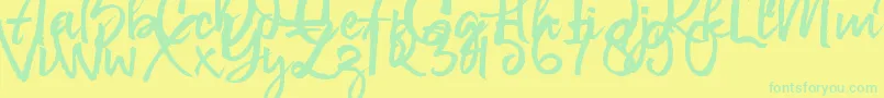 Govani Emir Font – Green Fonts on Yellow Background