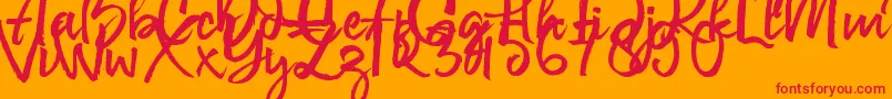 Govani Emir Font – Red Fonts on Orange Background