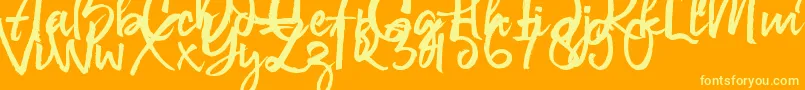 Govani Emir Font – Yellow Fonts on Orange Background