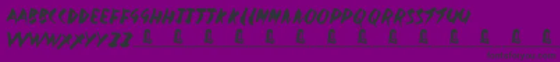 フォントGovernment Torment – 紫の背景に黒い文字