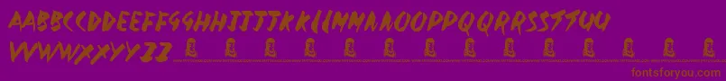 Government Torment Font – Brown Fonts on Purple Background