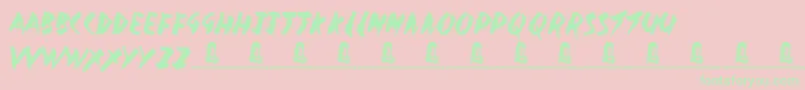 Government Torment Font – Green Fonts on Pink Background