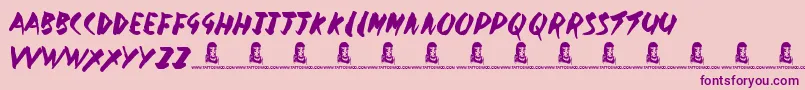 Weitere Informationen zur Government Torment-Schriftart Government Torment-Schriftart – Violette Schriften auf rosa Hintergrund