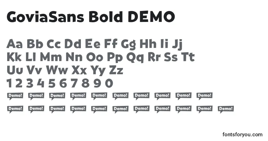 Police GoviaSans Bold DEMO - Alphabet, Chiffres, Caractères Spéciaux