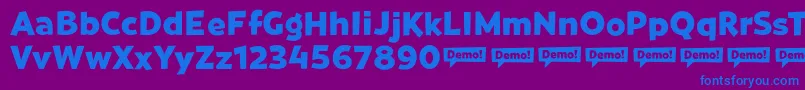 GoviaSans Bold DEMO Font – Blue Fonts on Purple Background