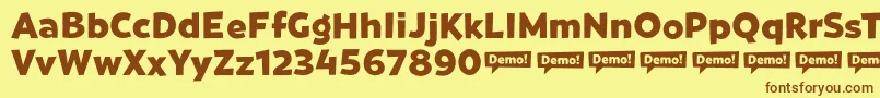 GoviaSans Bold DEMO Font – Brown Fonts on Yellow Background