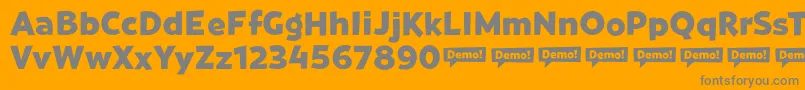 GoviaSans Bold DEMO Font – Gray Fonts on Orange Background