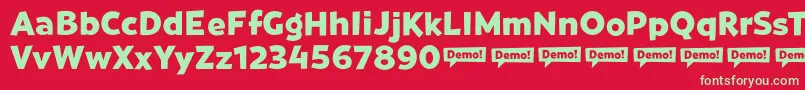 GoviaSans Bold DEMO Font – Green Fonts on Red Background