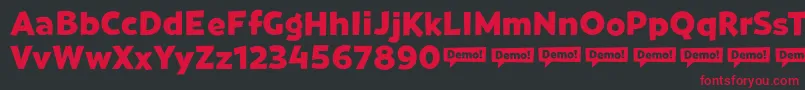 GoviaSans Bold DEMO Font – Red Fonts on Black Background