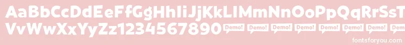 GoviaSans Bold DEMO Font – White Fonts on Pink Background