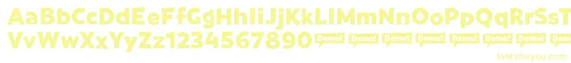 GoviaSans Bold DEMO Font – Yellow Fonts on White Background