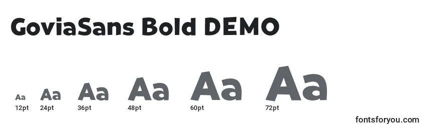 GoviaSans Bold DEMO Font Sizes