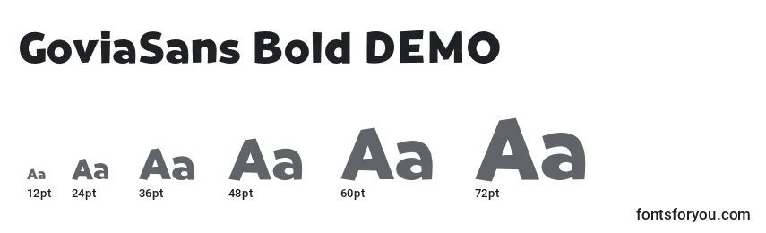 Tamaños de fuente GoviaSans Bold DEMO