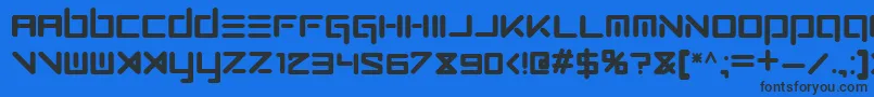 GOZBER 1 Font – Black Fonts on Blue Background