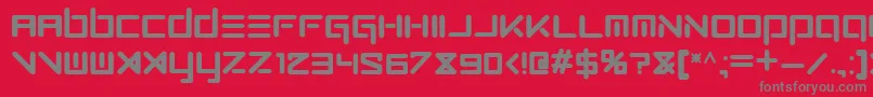 GOZBER 1 Font – Gray Fonts on Red Background