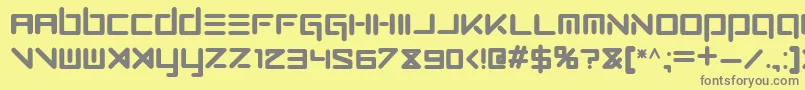 フォントGOZBER 1 – 黄色の背景に灰色の文字