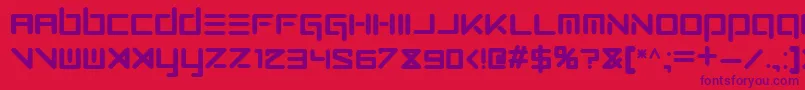 GOZBER 1 Font – Purple Fonts on Red Background