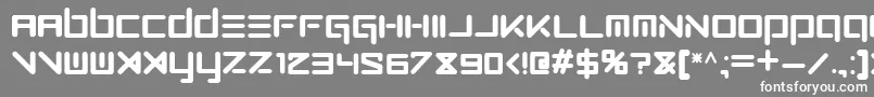 フォントGOZBER 1 – 灰色の背景に白い文字